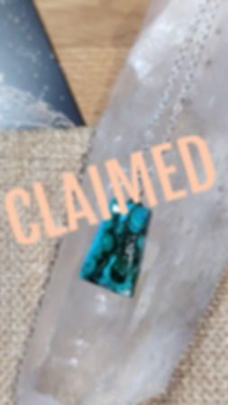 Verdancy Chrysocolla Malachite Pendant | Untethered Crystal Necklace 