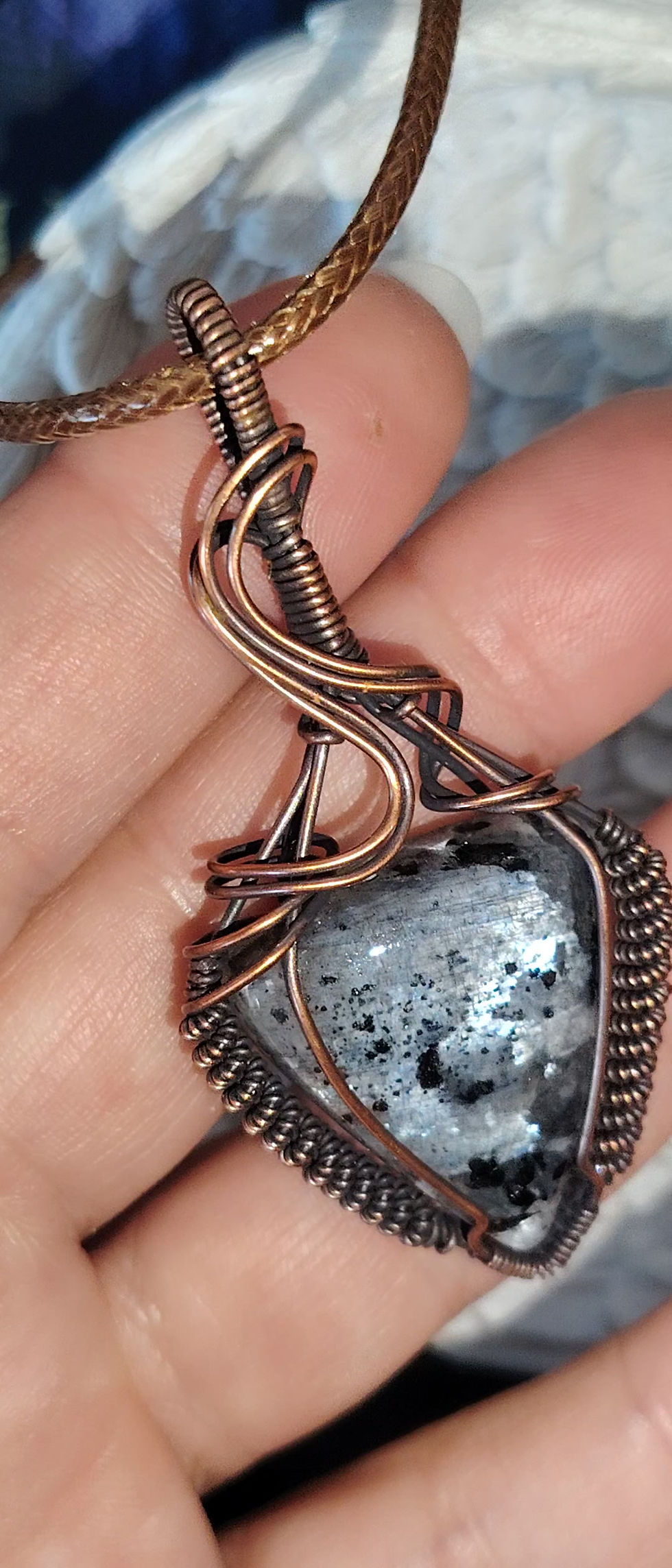 Thumbnail: Lavafall | Lavakite Pendant | Oxidised Copper Necklace | One of a Kind