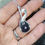 Thumbnail: Nightwhisper — Iolite Pendant in Silver Filled Wire