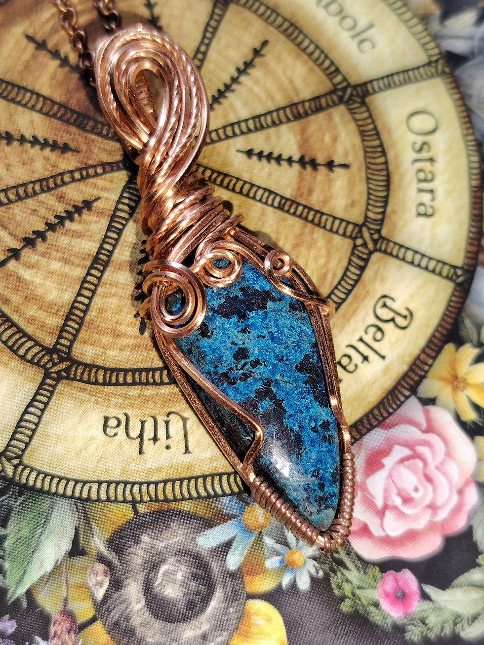 Thumbnail: Ocean's Oracle | Shattuckite Pendant | Copper Wire Wrapped Necklace | Intuition