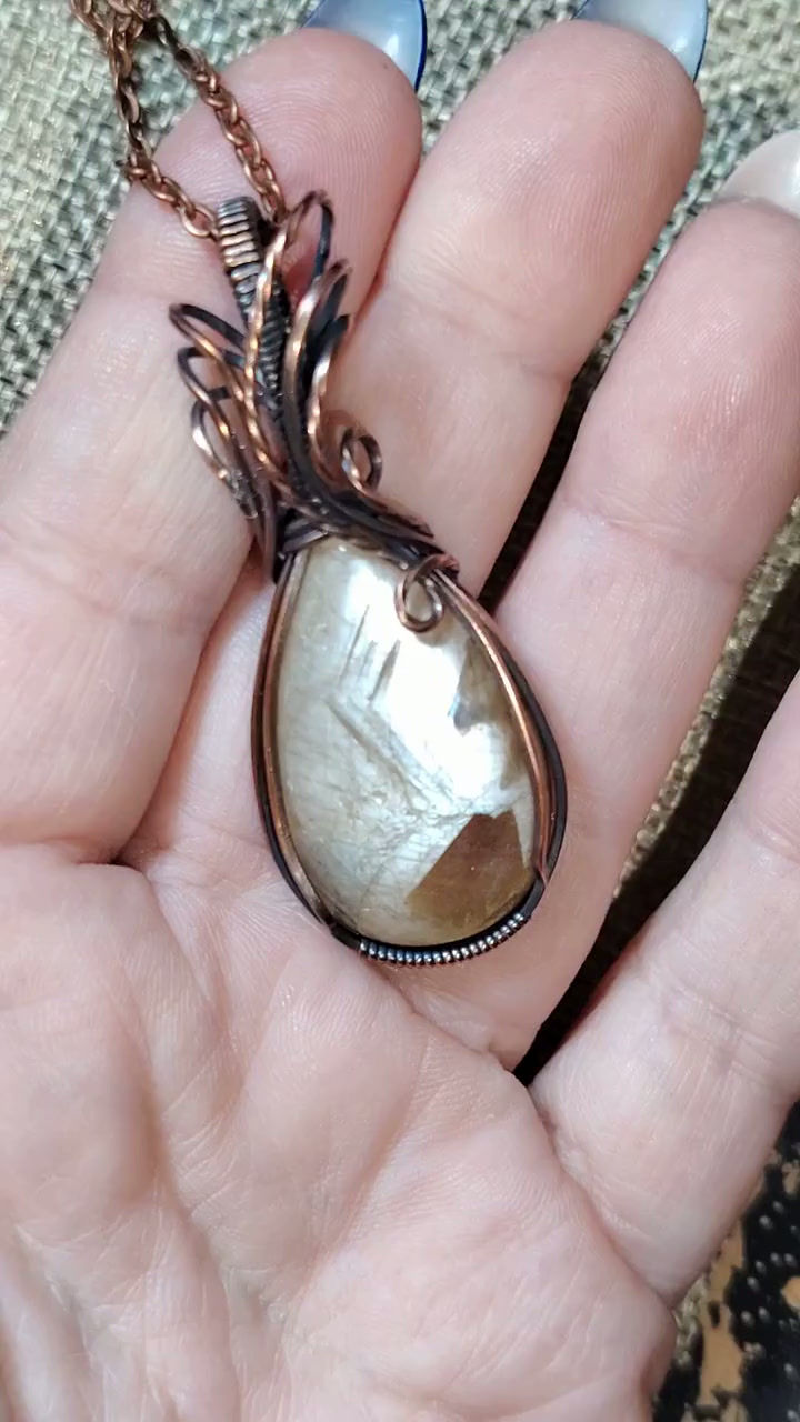 Thumbnail: The Golden Knowing | Yellow Sapphire Pendant | Oxidised Copper | One of a Kind