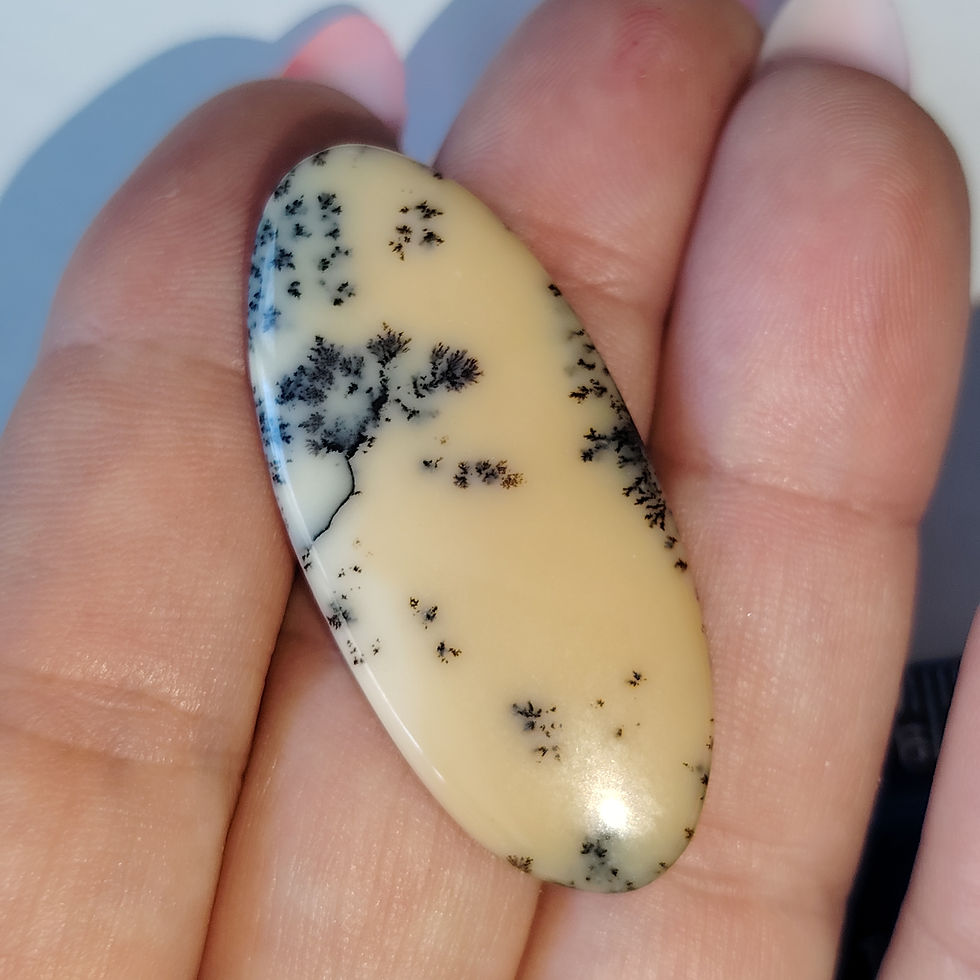 Thumbnail: Dendritic Agate Cabochon Bundle | Natural Dendritic Agate Gemstones for Wire Wra