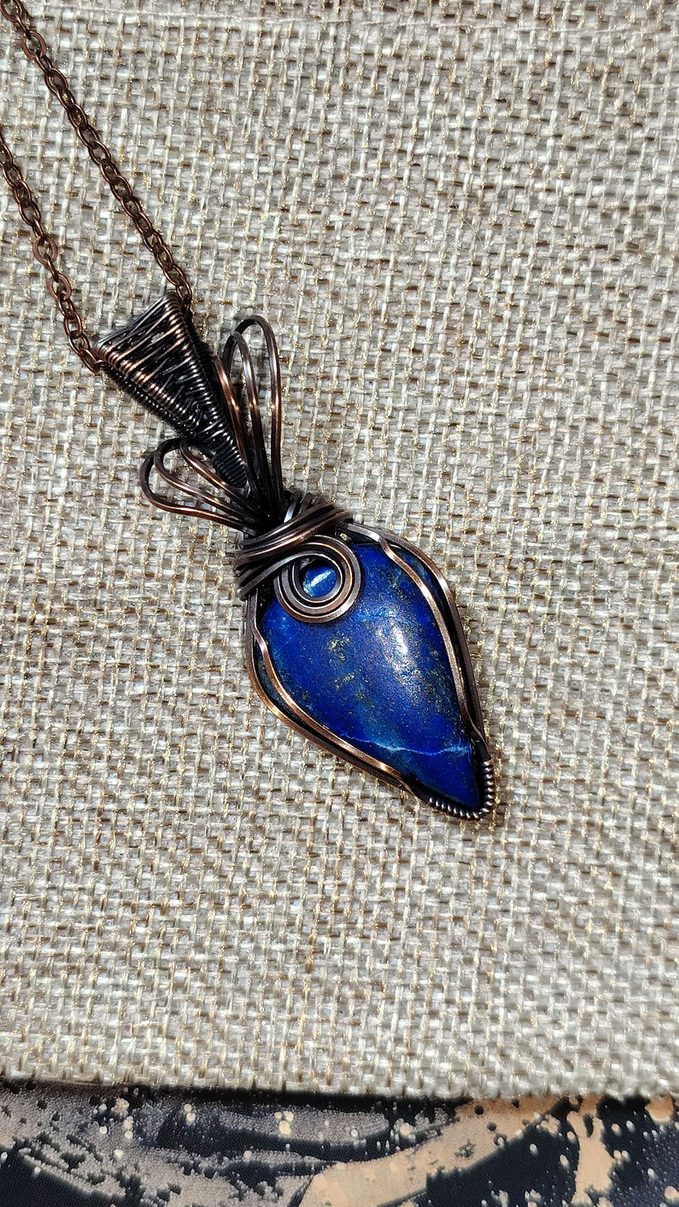 Thumbnail: Azure Oath — Lapis Lazuli Pendant | Oxidised Copper 