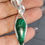 Thumbnail: Elaren – Malachite Pendant in Silver-Filled Wire