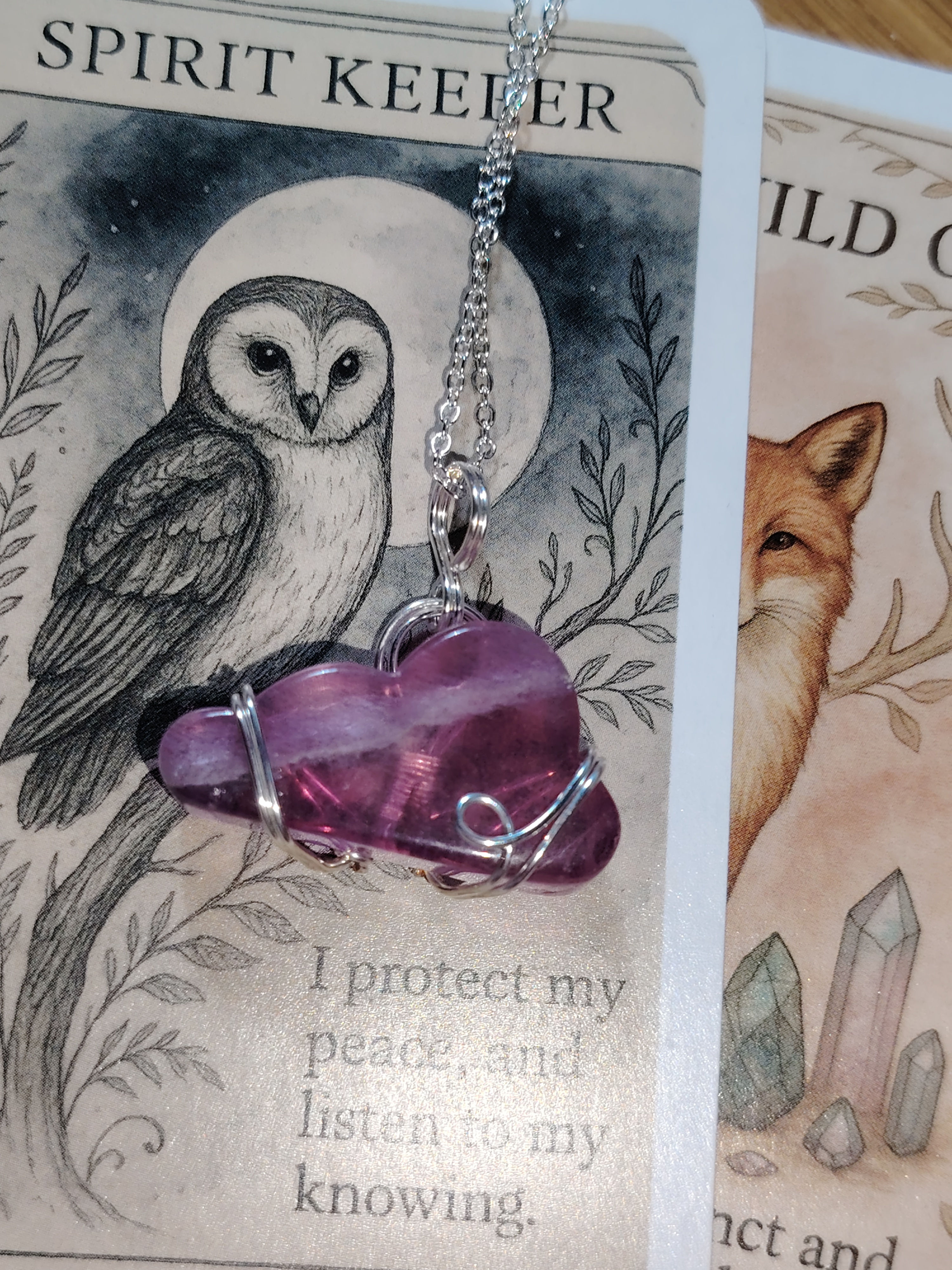 Cloudberry Whisper – Pink Fluorite Cloud Pendant for Calm & Clarity | Lolabelle