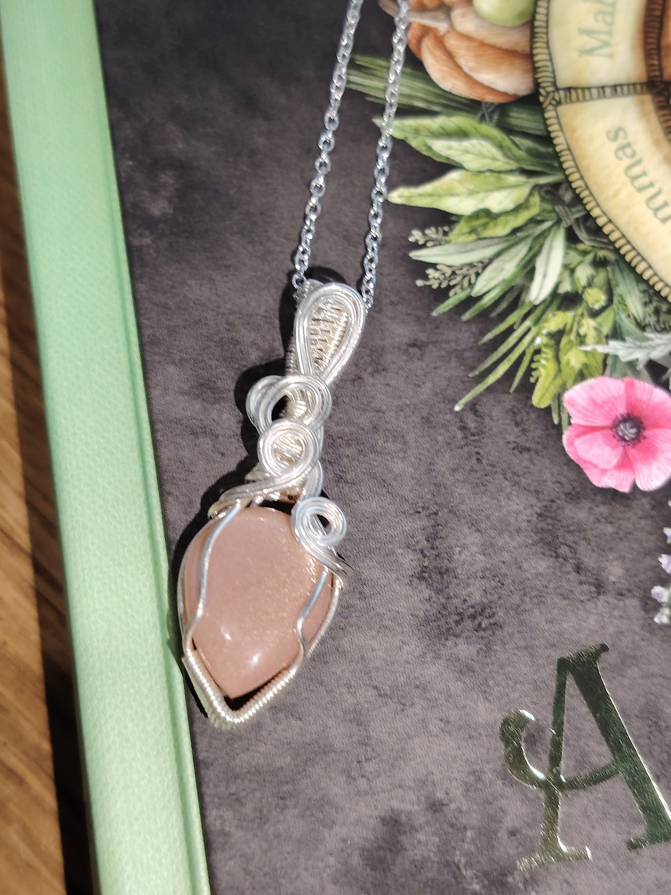 Peaches – Peach Moonstone Pendant | Self-Love, Emotional Healing & Feminine Flow