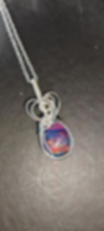 Thumbnail: Nebyra | Aurora Opal Pendant | Silver Filled Copper Wire Necklace | One of a Kin