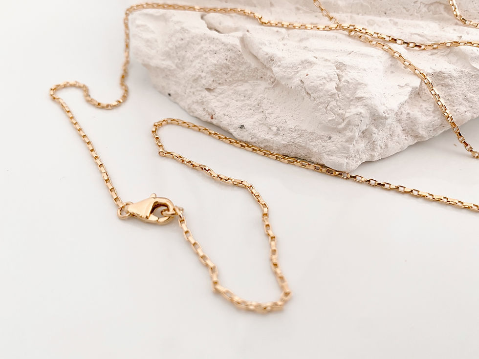 Miniature : Collier Cube, Doré 1 micron