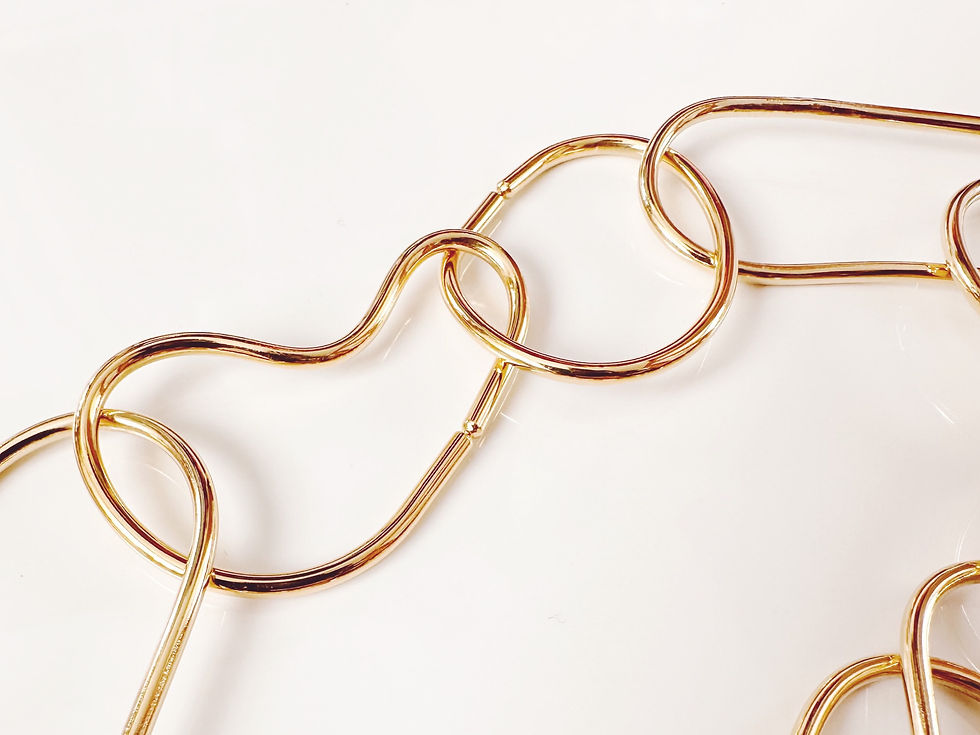 Miniature : Collier Formes aléatoires, Doré à l'or fin