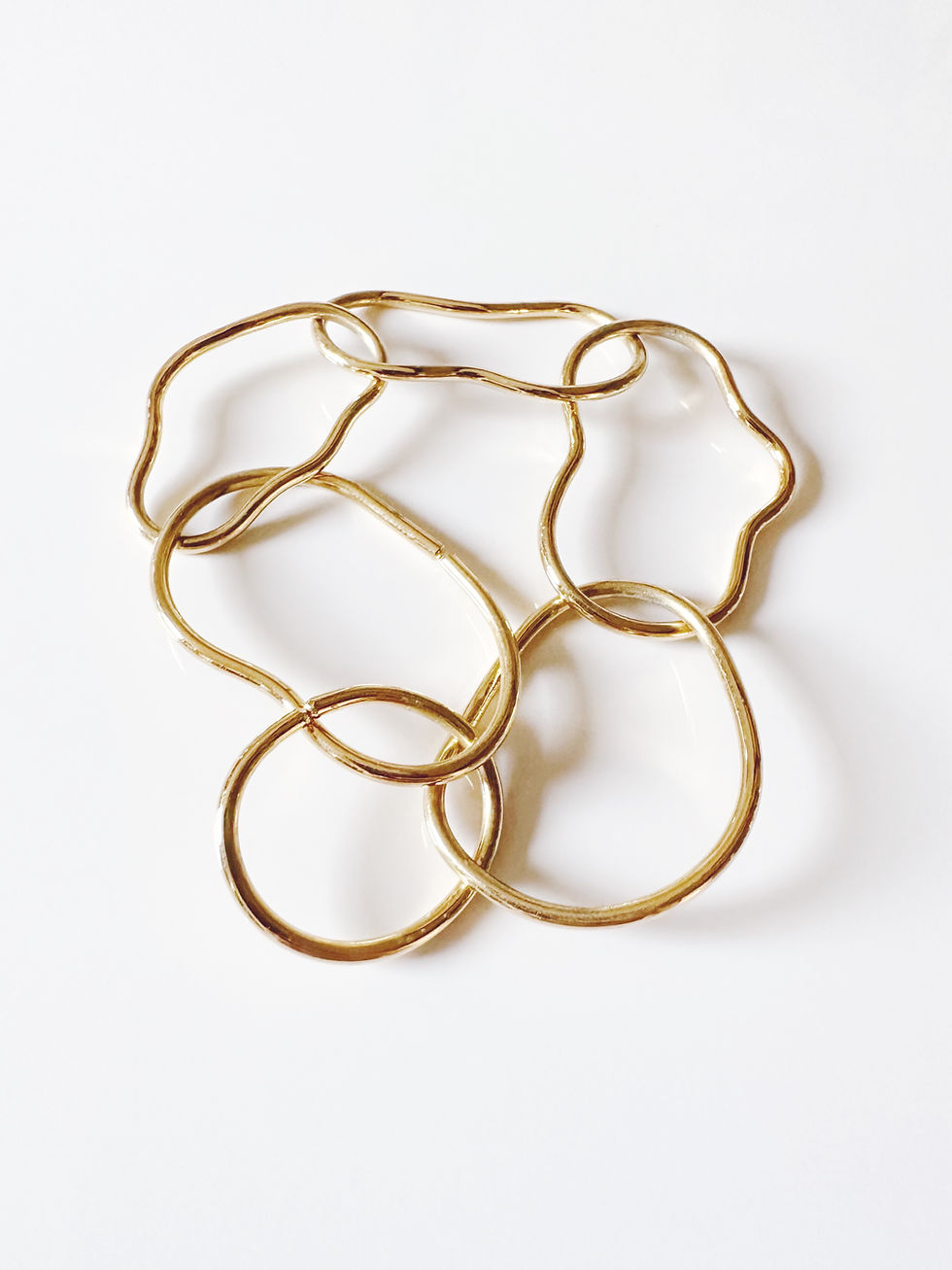 Miniature : Bracelet Formes aléatoires, Doré 1 micron