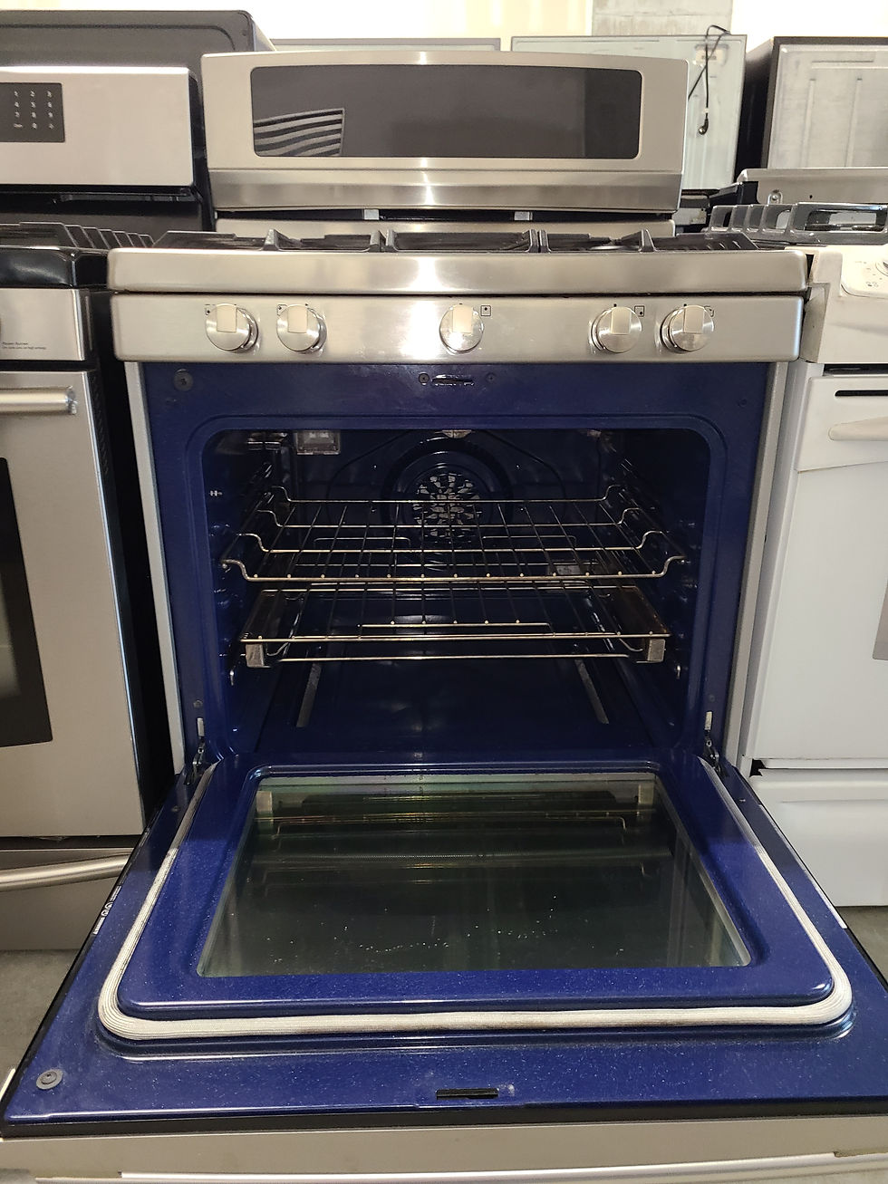 Thumbnail: 30" Electrolux Gas range. 5 burner. True convection self cleaning double oven