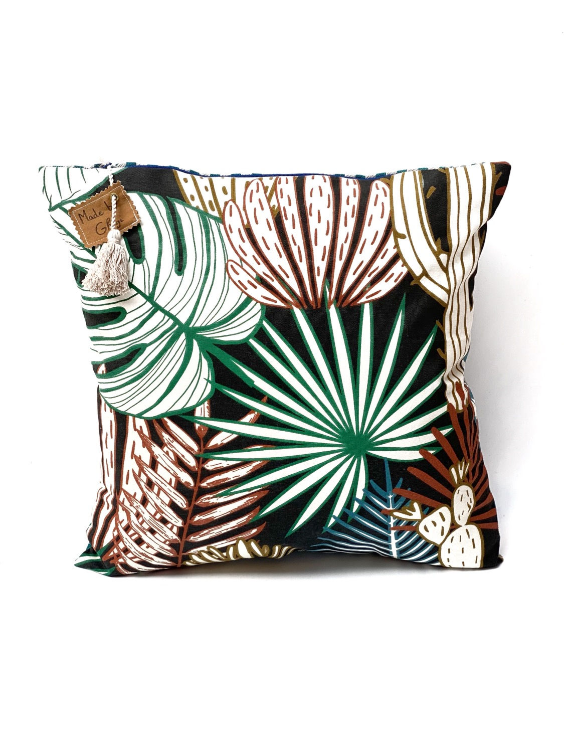 Coussin "Tropique by night bleu"