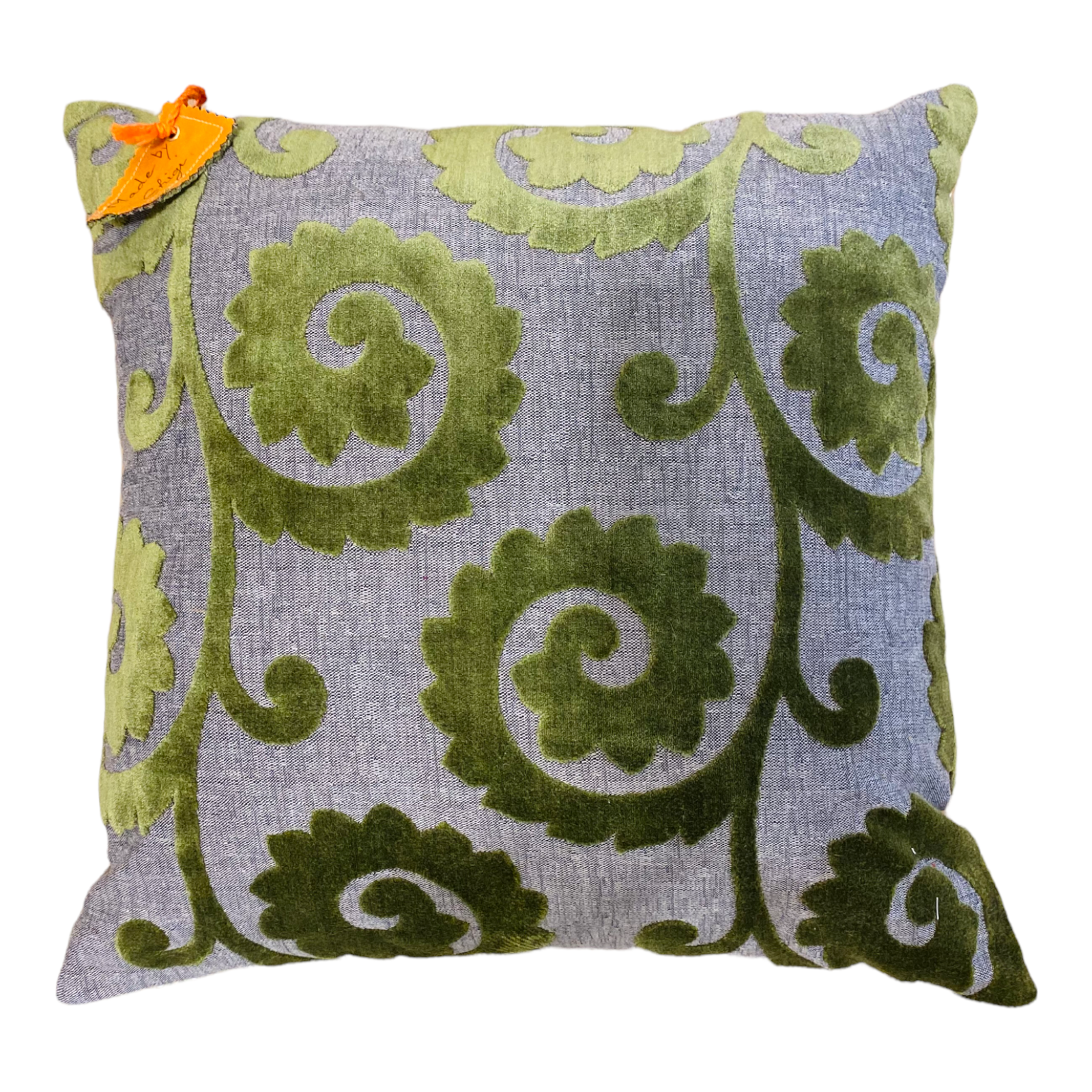 Coussin carré "Douceur de feuilles"