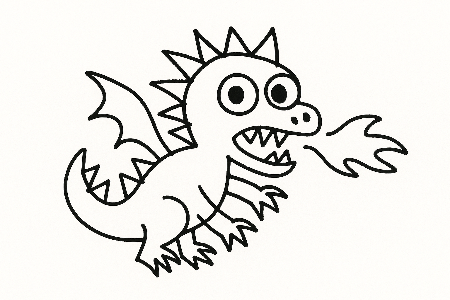 Wutdrache zum Ausmalen