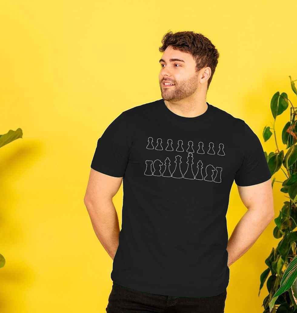Men's - Chess Pieces  - Organic Cotton - T Shirt