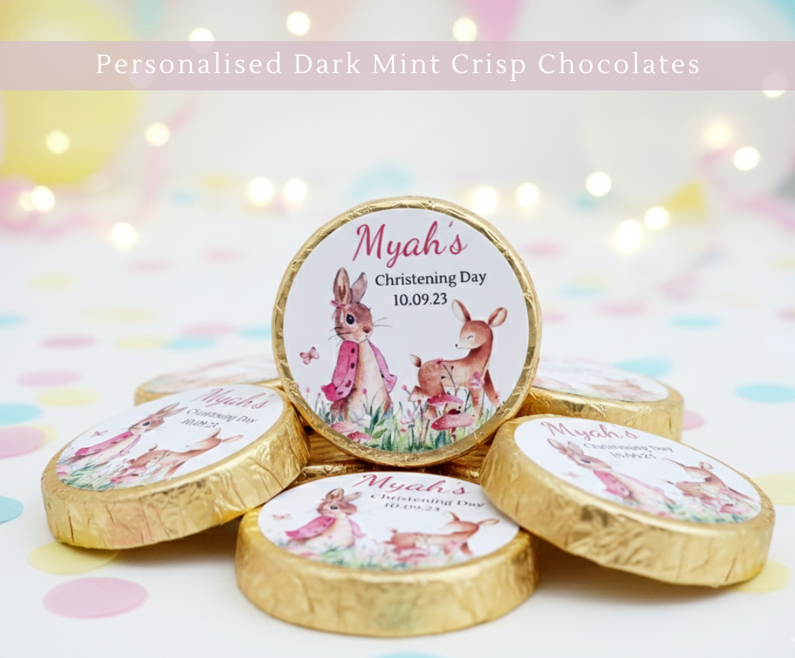 Personalised Flopsie Peter Rabbit Dark Mint Crisps