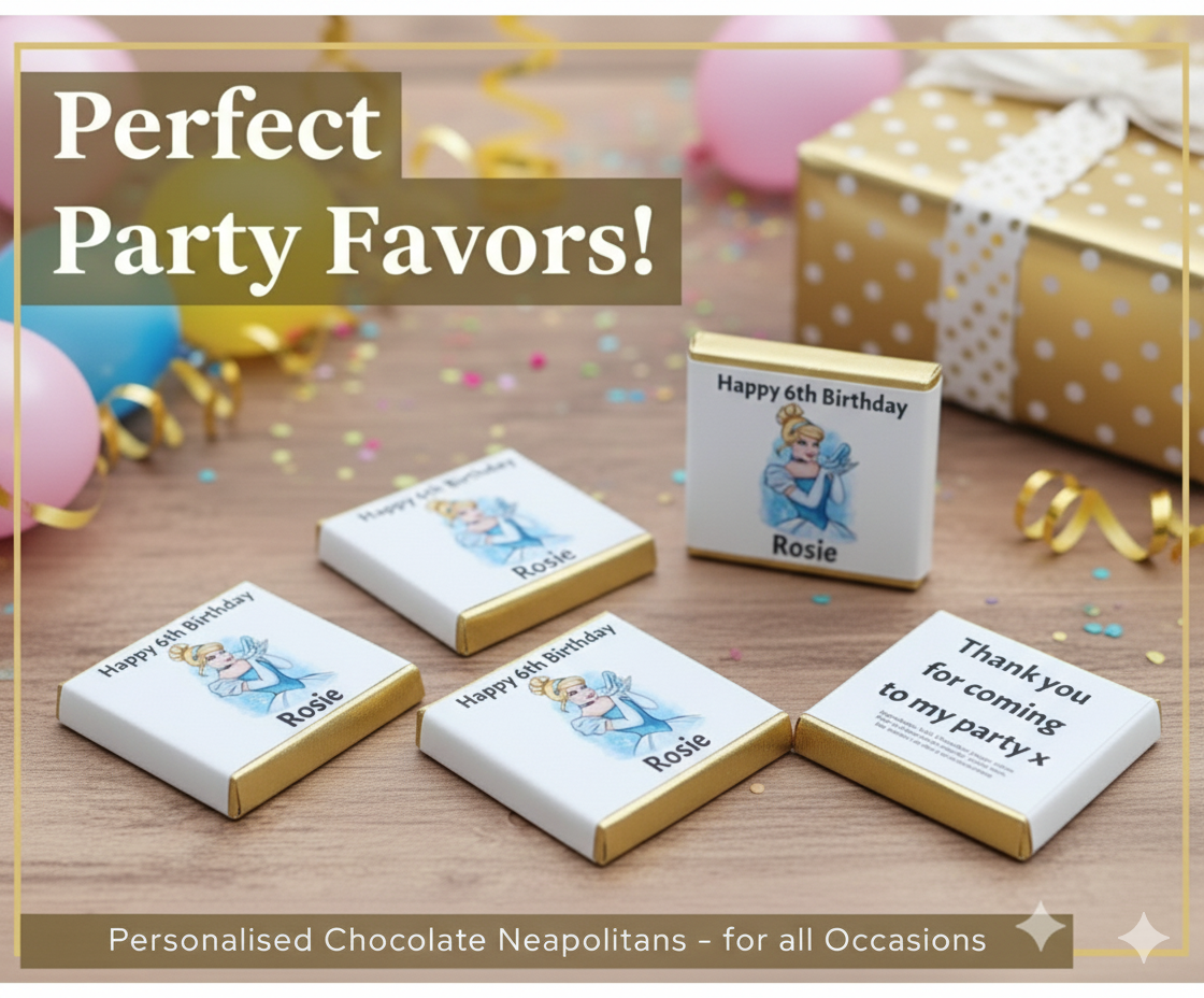 Personalised Disney Cinderella Birthday Thank You Chocolates