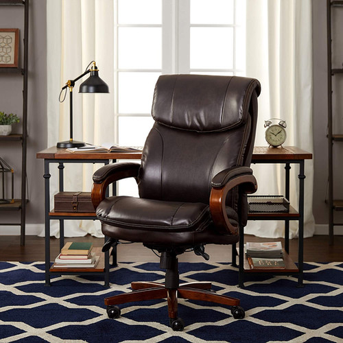 LaZBoy Trafford Big and Tall Executive Office Chair Brown COS Ltd.