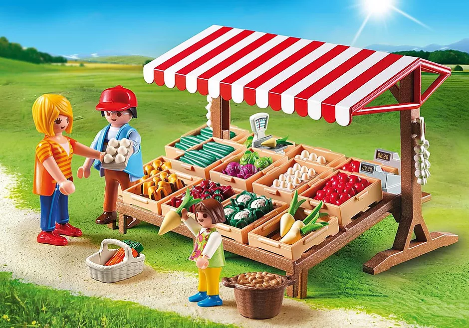 Marchand avec étal de légumes .webp