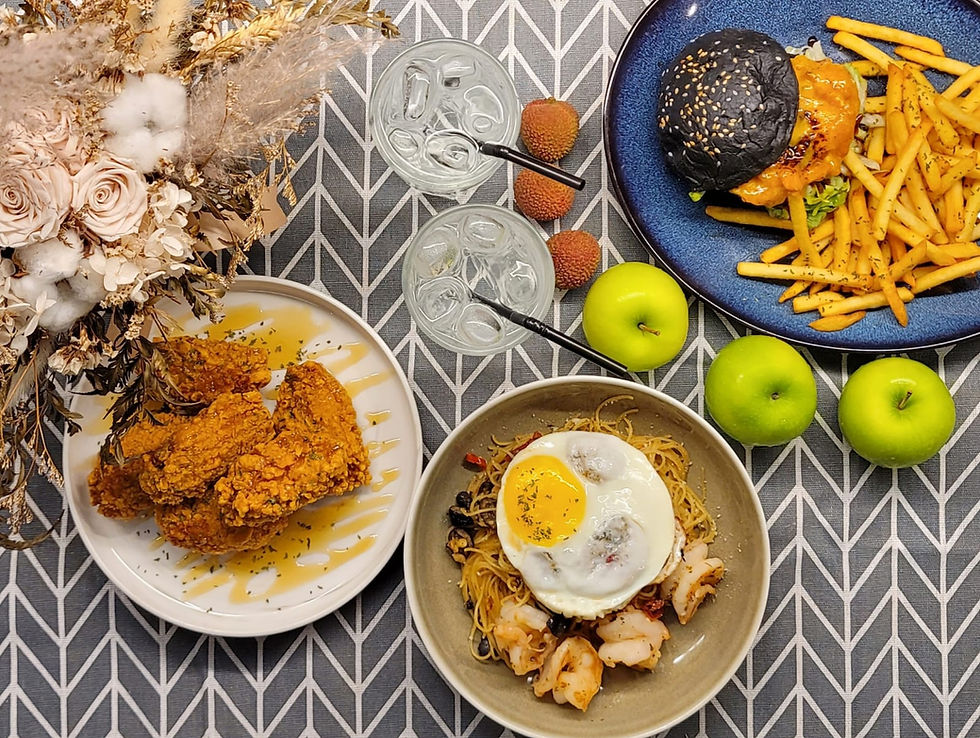 Arranged Food and Objects