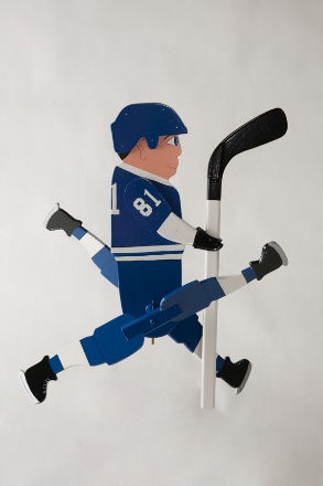 Thumbnail: Handmade Hockey Player Spinner – Wooden Garden Wind Spinner -Outdoor Yard Art,