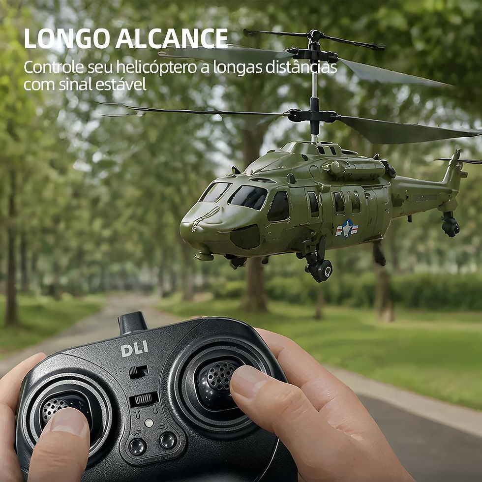 Miniatura: Mini Helicóptero Z17 Black Hawk RC com Câmera 4K FPV