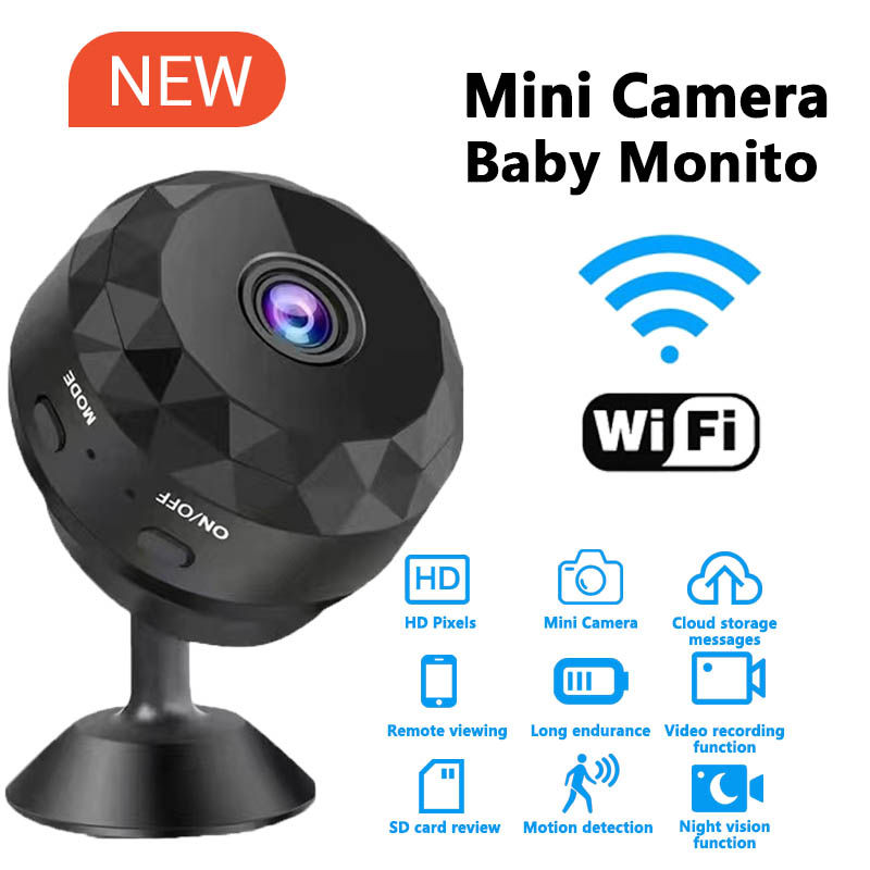 Babá Eletrônica e Mini Câmera WiFi Full HD 1080P – Monitoramento Infantil