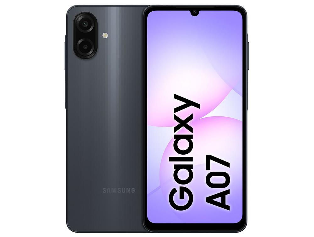 Samsung A07 Smartphone 128GB Black 4GB RAM 6.7" Display Camera Dual + 8MP Selfie