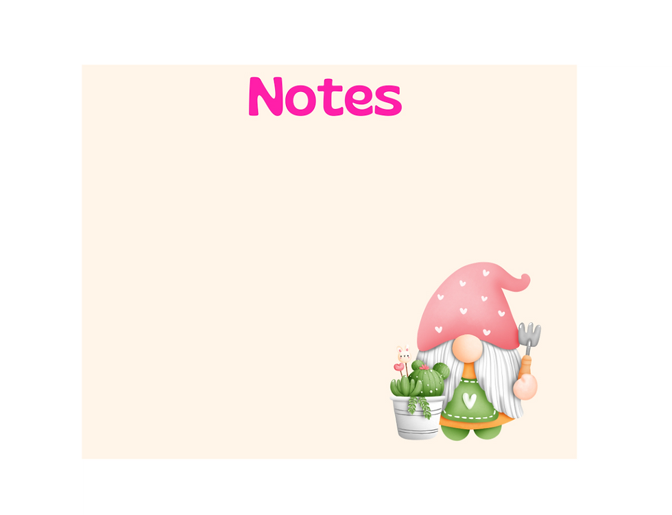 Thumbnail: Flower Gnome Note Pad - Add a Name