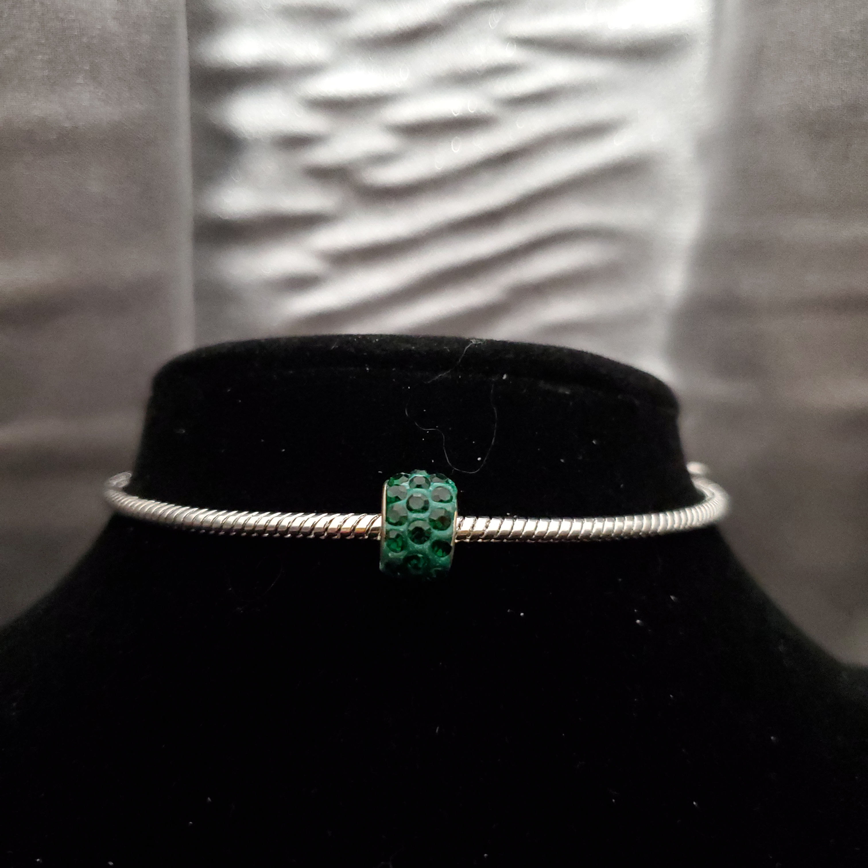 Emerald Rhinestone Bead