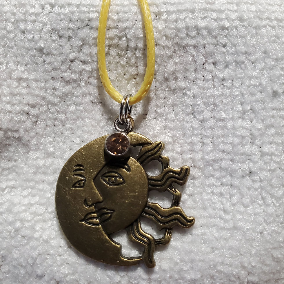 Sun & Crescent Moon Necklace