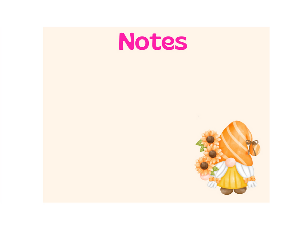 Thumbnail: Flower Gnome Note Pad - Add a Name