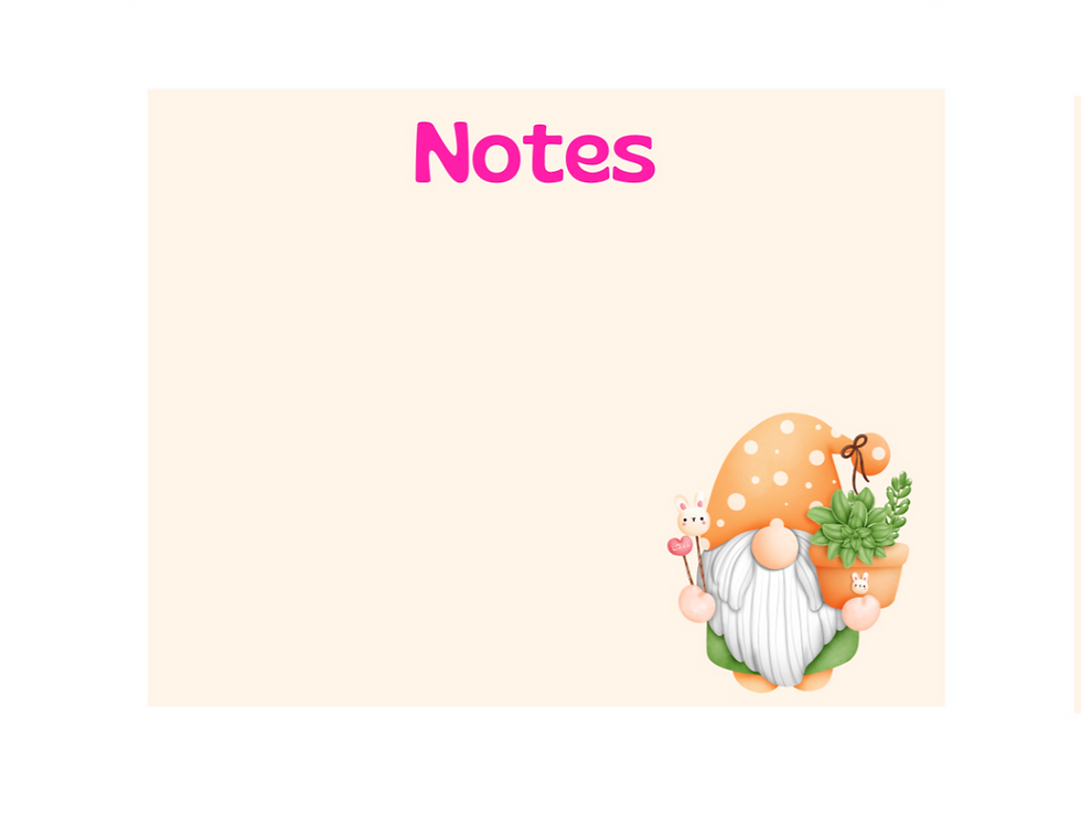 Thumbnail: Flower Gnome Note Pad - Add a Name