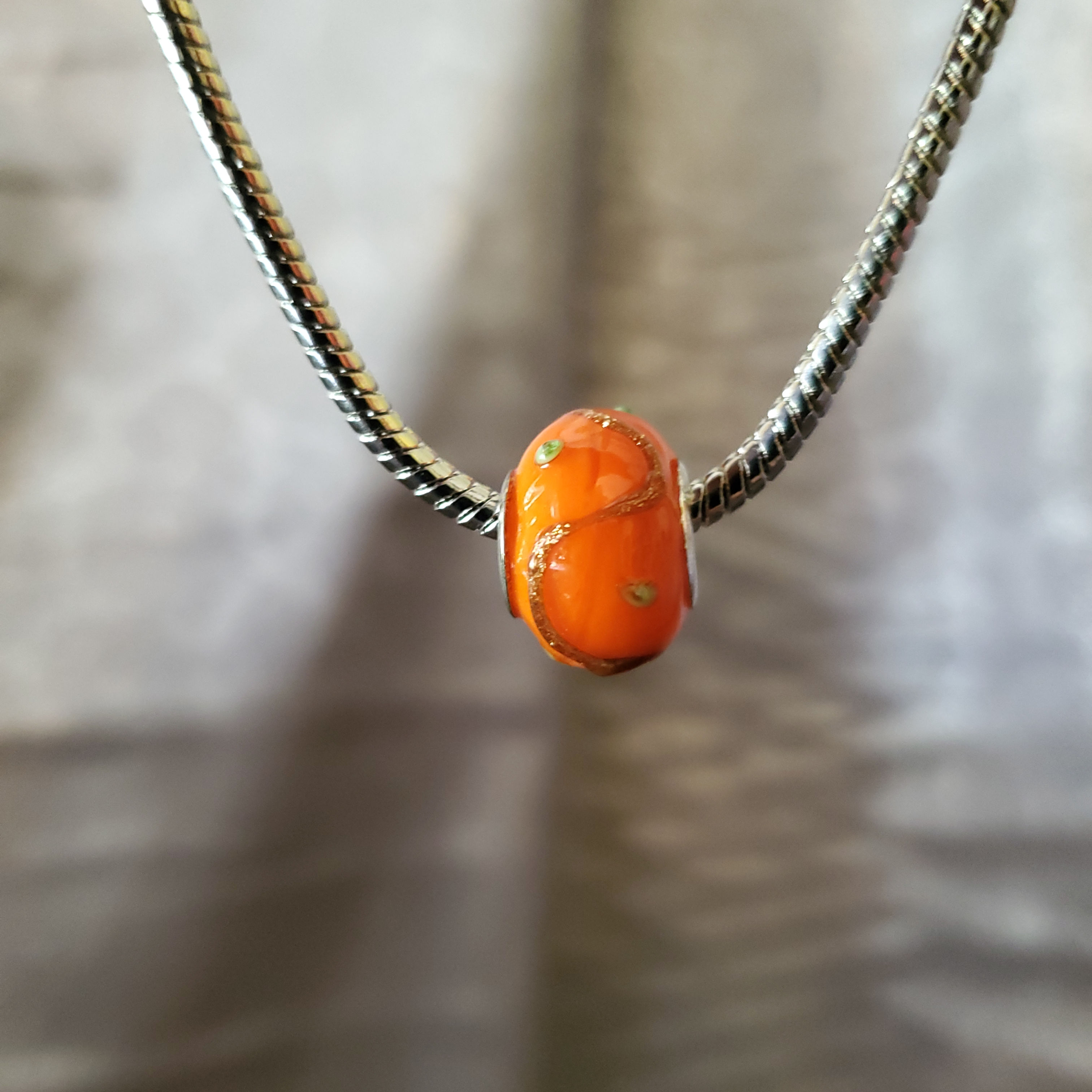 Orange Glass Bead