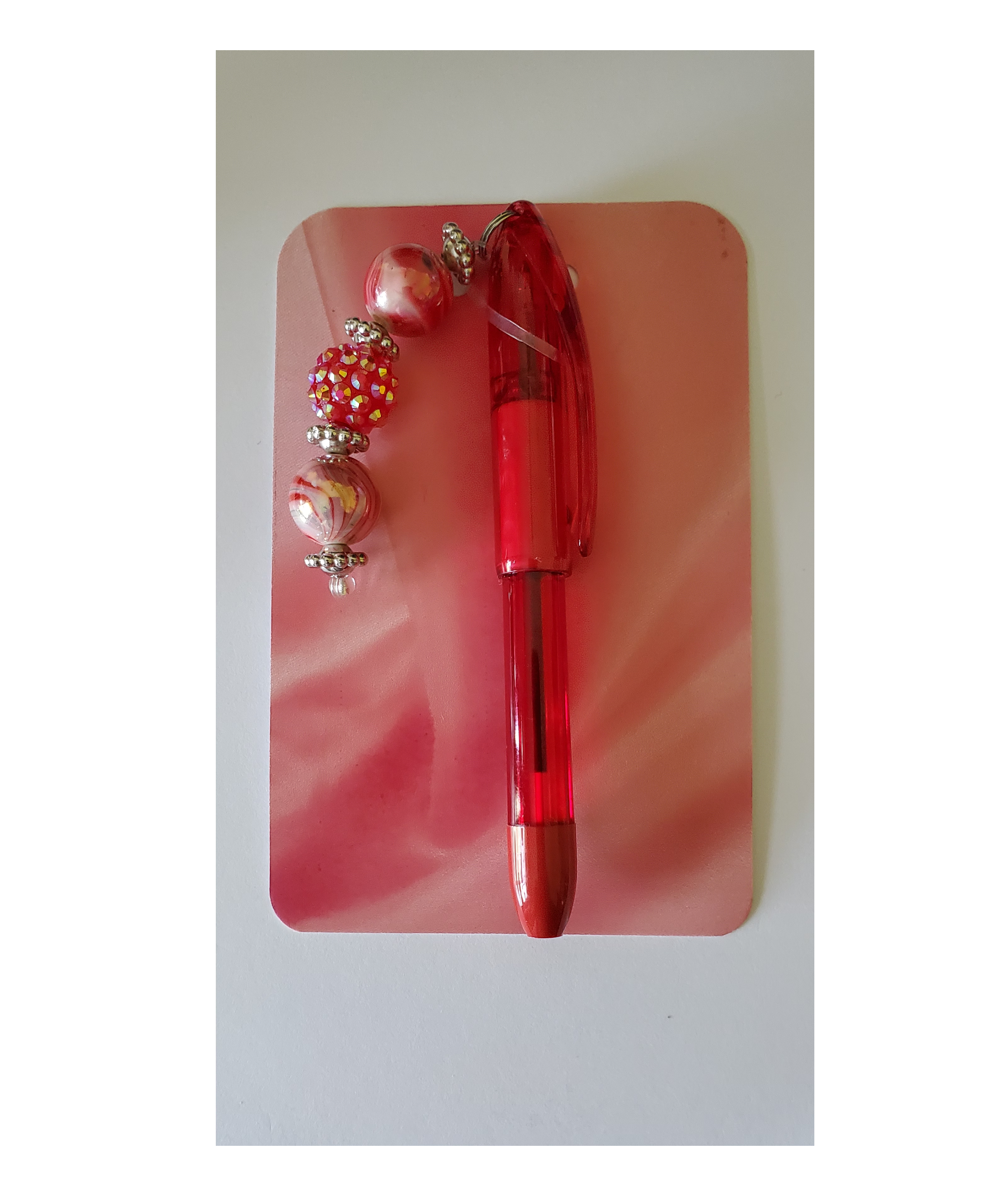 Red Beaded Fun Mini Pen