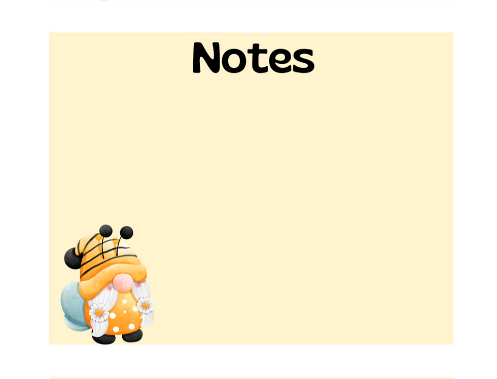 Thumbnail: Bee Gnome Note pad - Add your Name