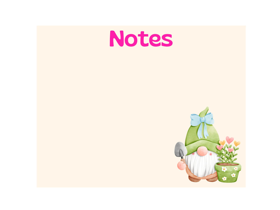 Thumbnail: Flower Gnome Note Pad - Add a Name