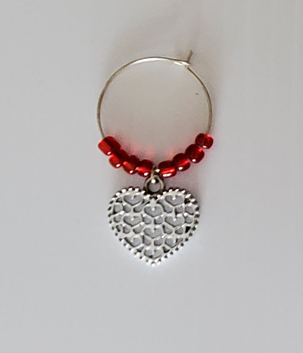 Thumbnail: Heart Wine Charms - Set of Six