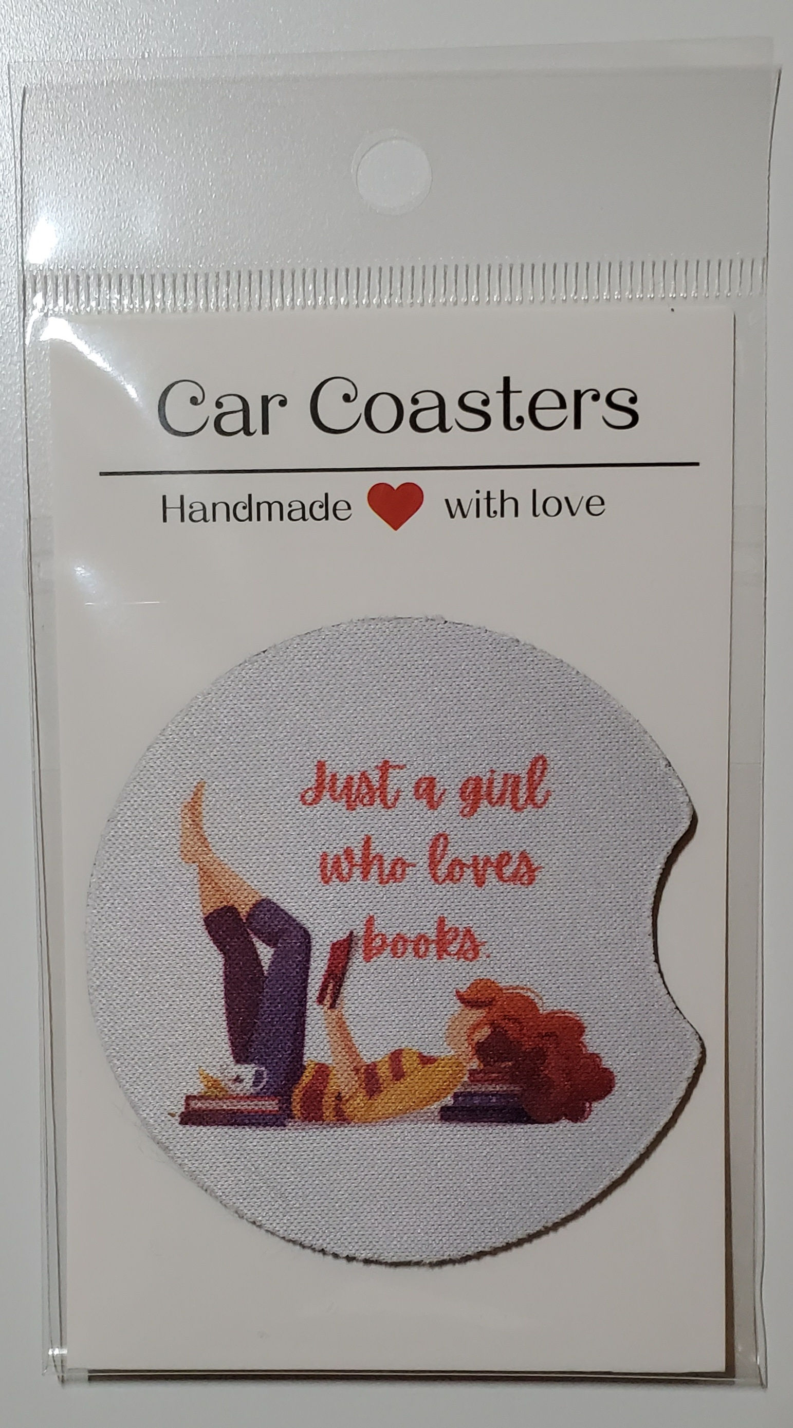 Just a Girl Who Loves Reading - Single Car Coaster