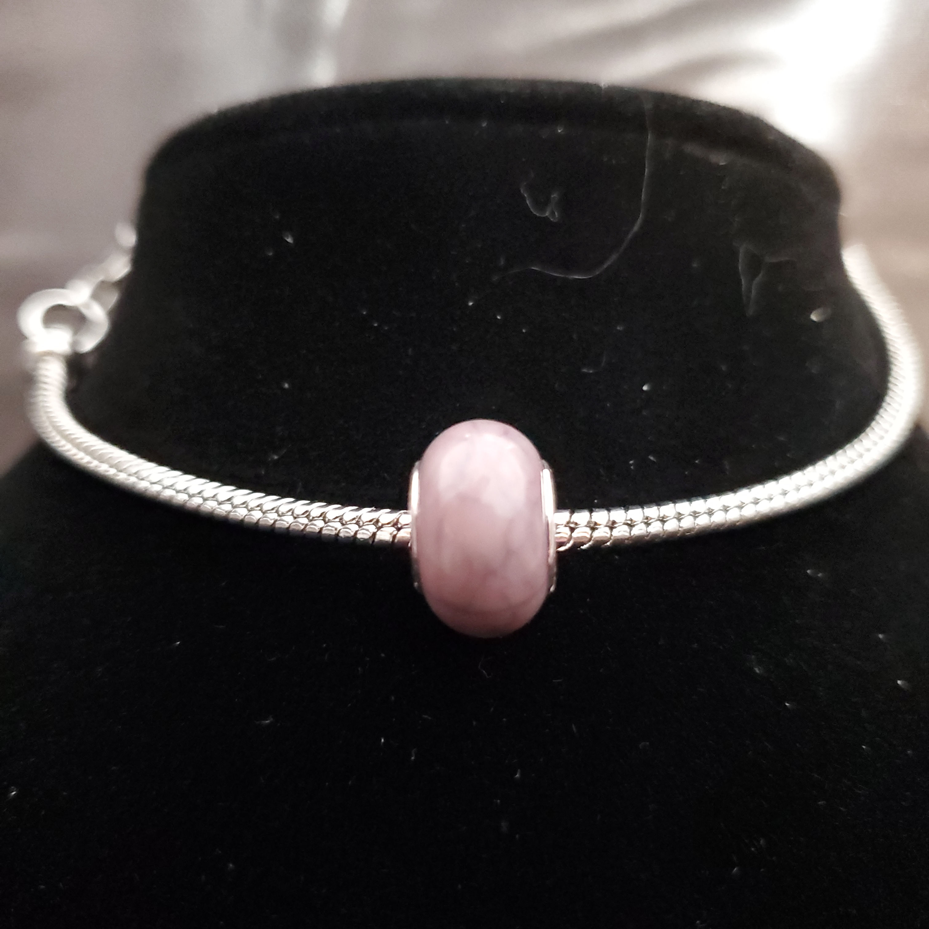 Dark Gray Marble Resin Bead