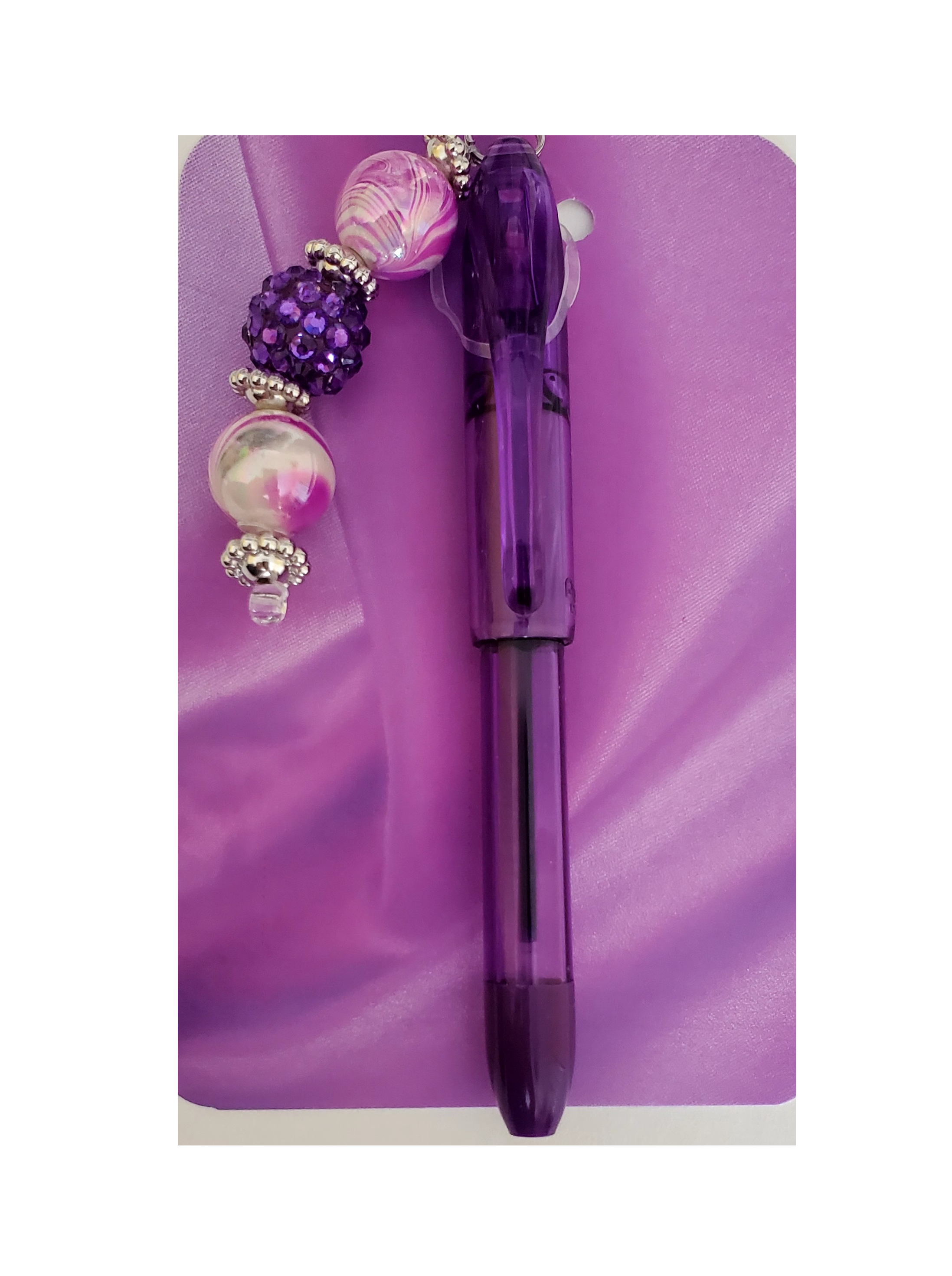 Purple Beaded Fun Mini Pen