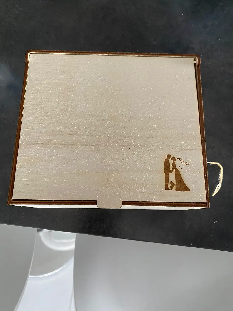 Miniatura: scatola in legno incisa, bomboniera per matrimonio e anniversari, taglio laser