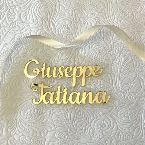 Segnaposti Nomi in Plexiglass Oro Specchio