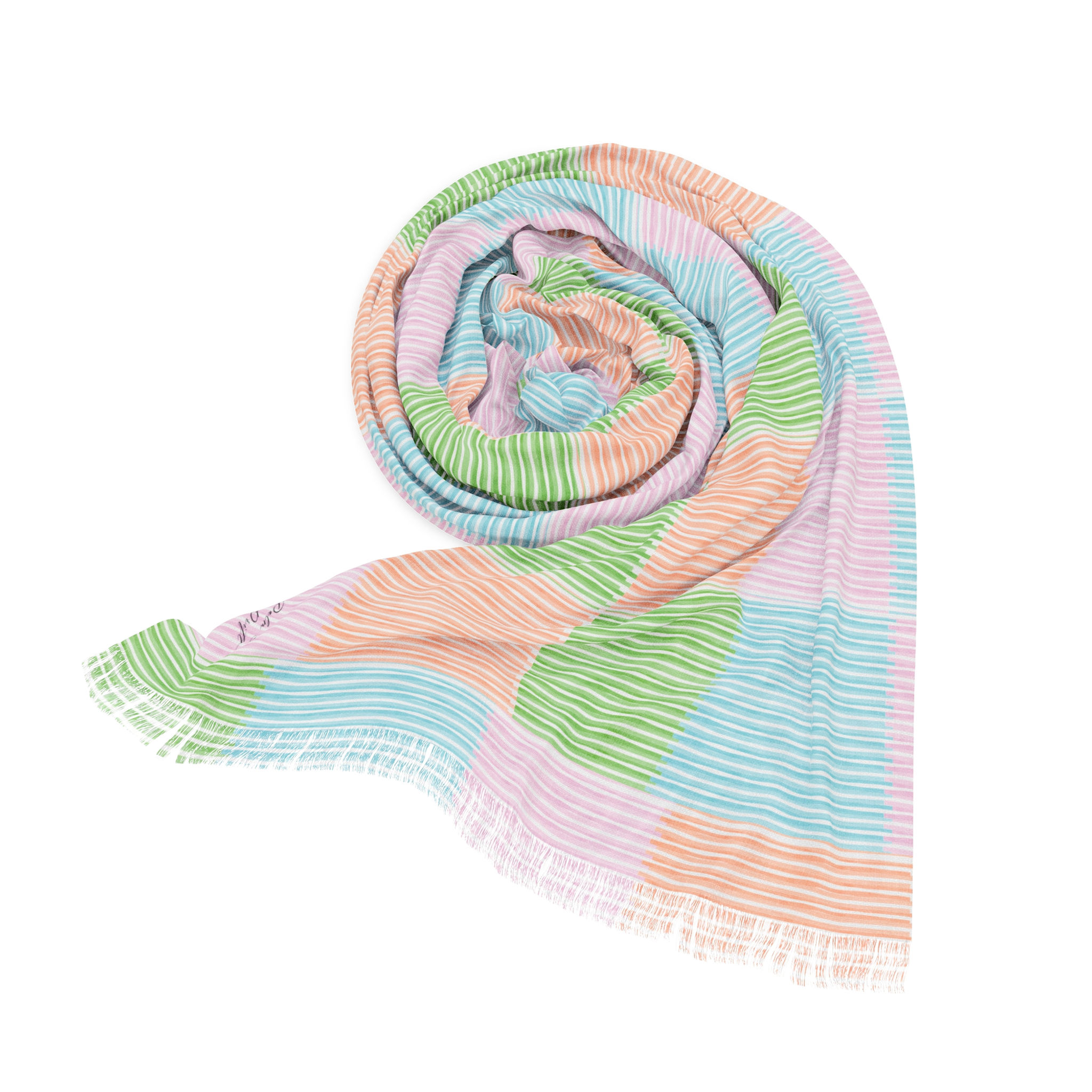 Tropical Preppy Checkered Scarf