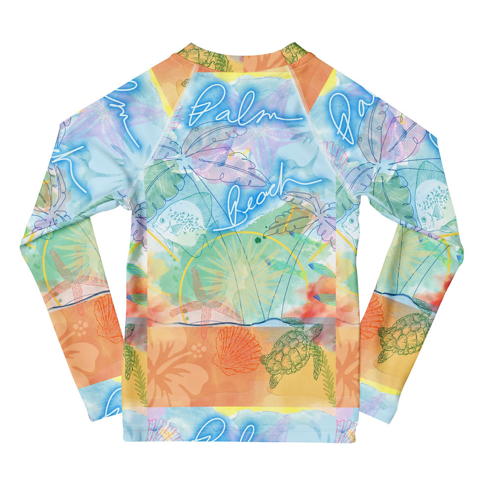 Thumbnail: Palm Beach Drift Vibe Kids Rash Guard