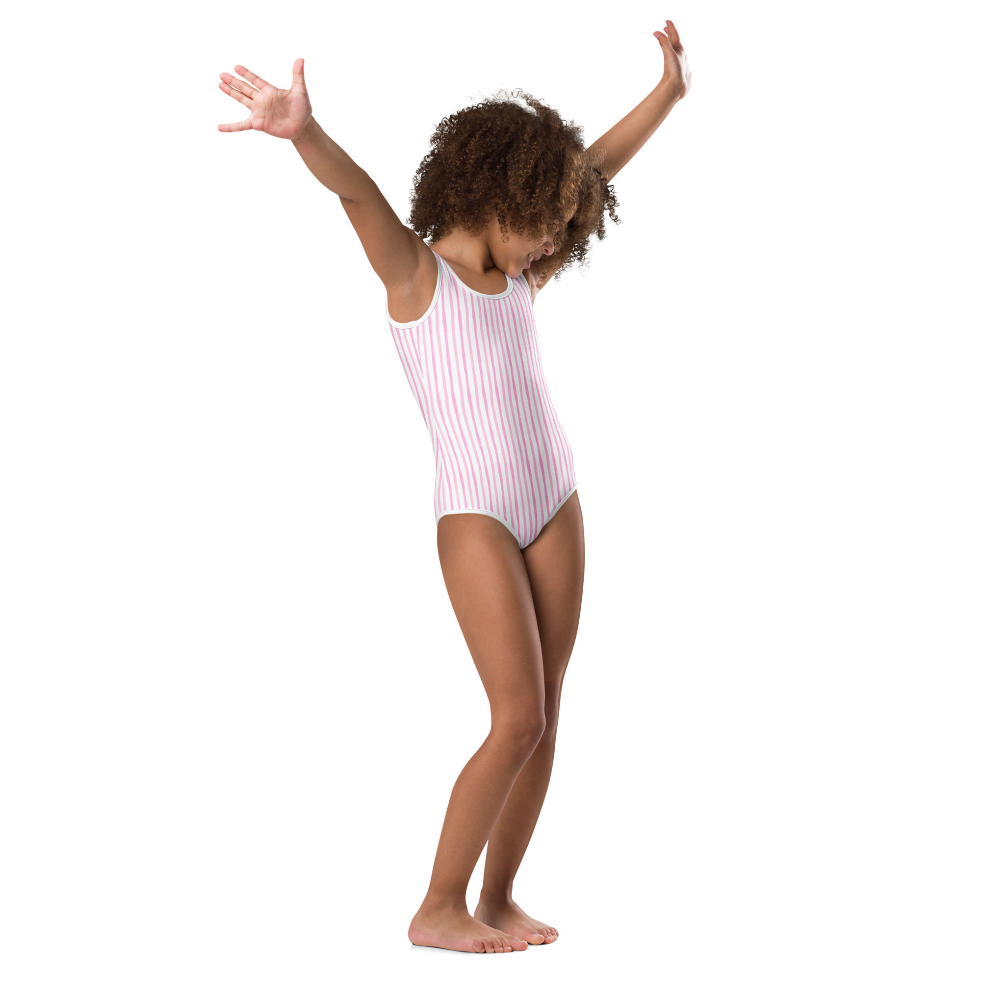 Cotton Candy Coast Print Kids Swimsuit c