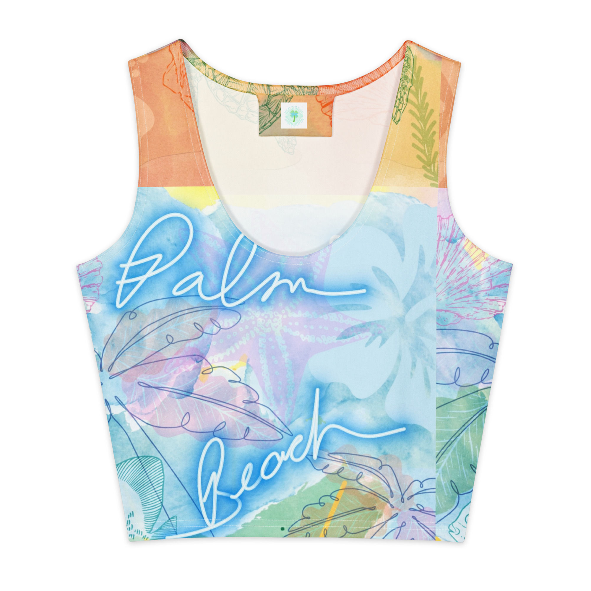 Palm Beach Drift Vibe Cotton crop top