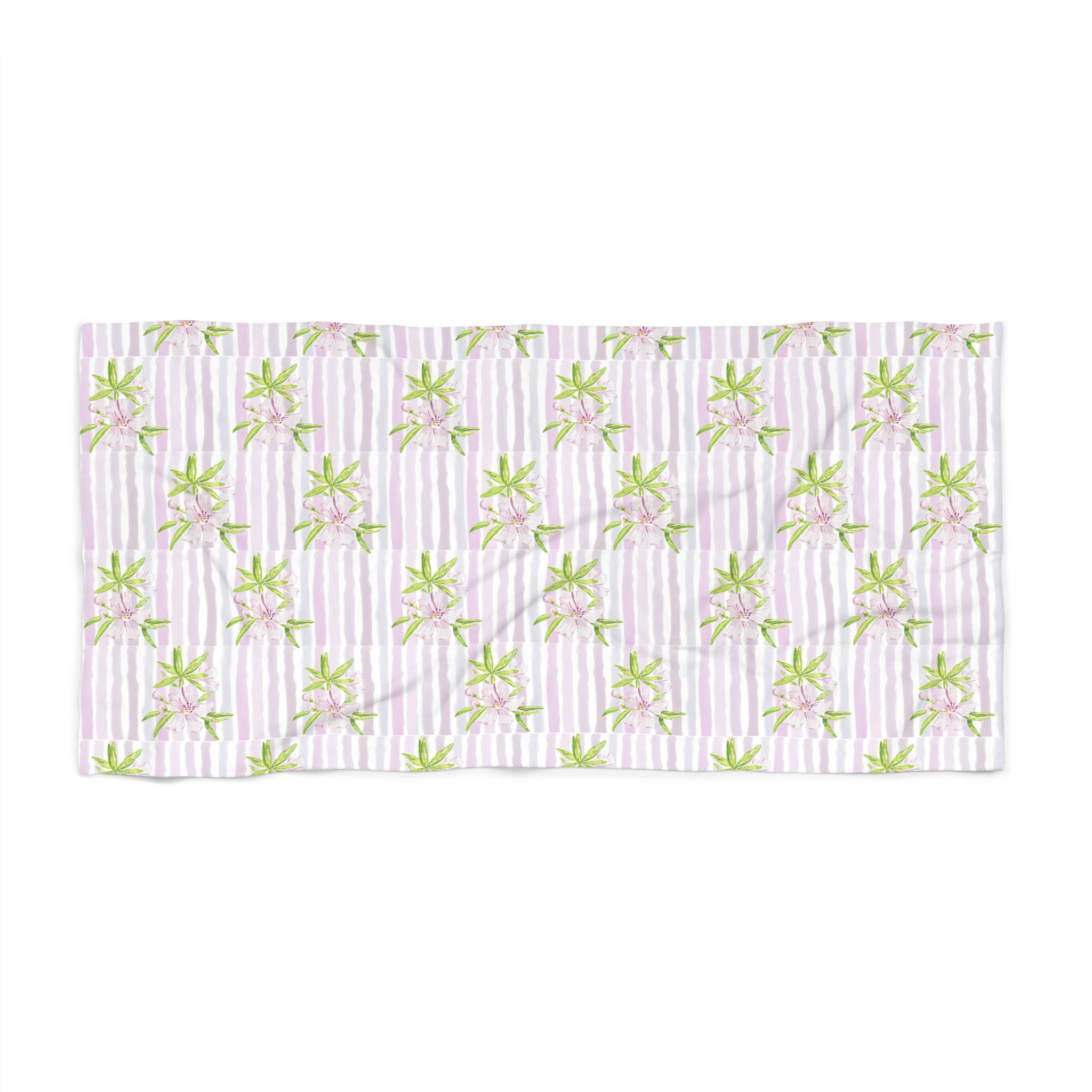 Coastal Blooming Pastel Beach Towel