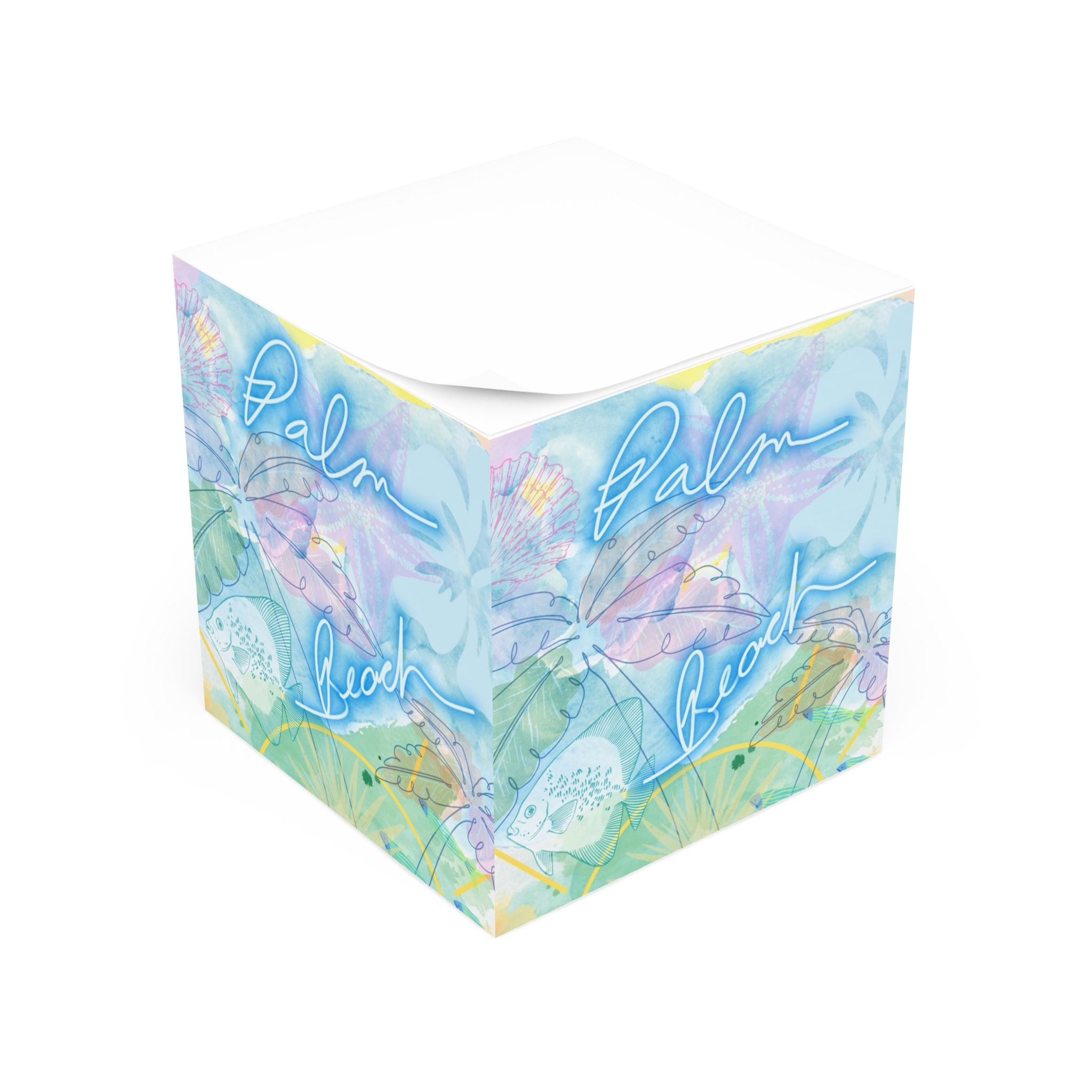 Palm Beach Note Cube — Tropical Sticky Note Cube