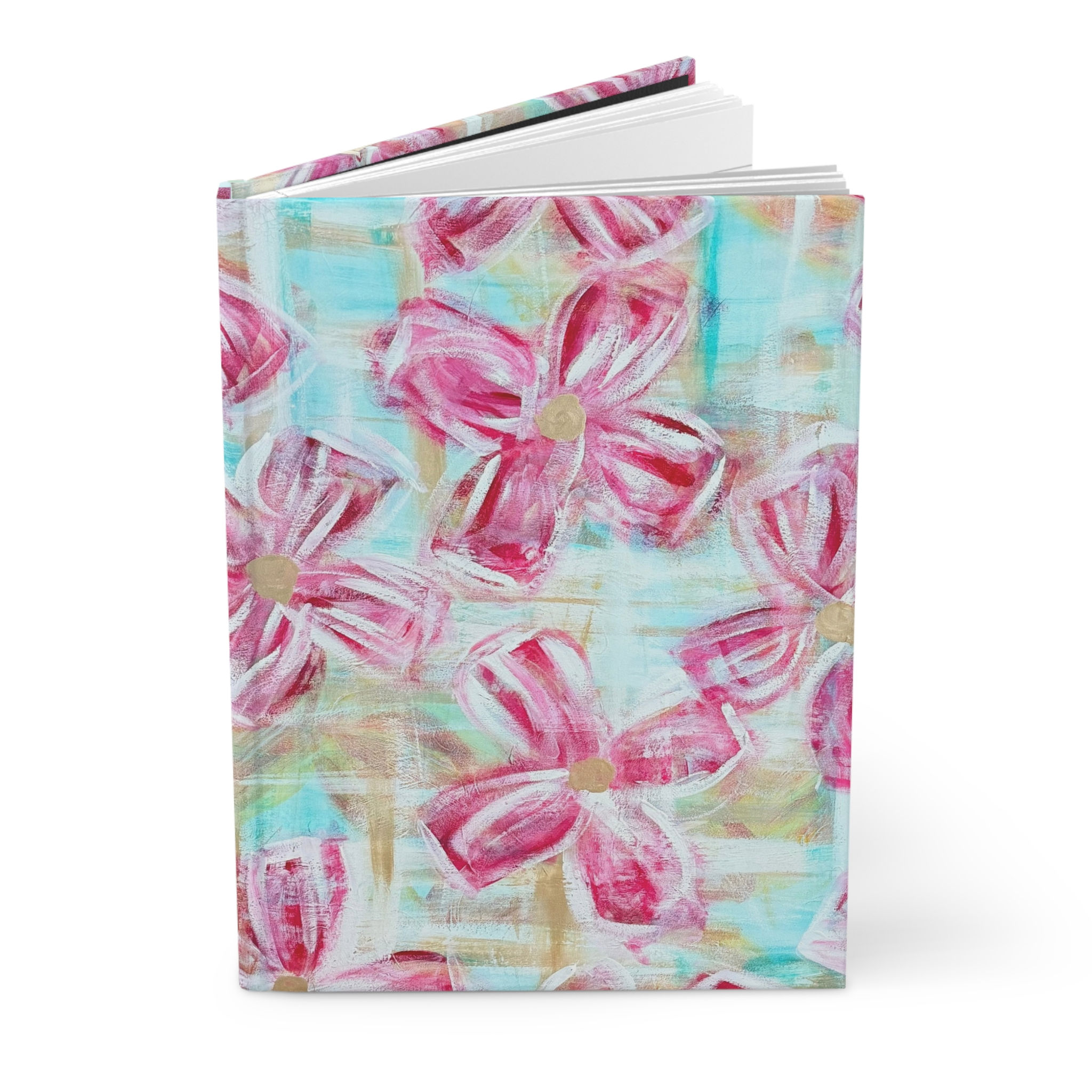 Floral Plaid Paradise Hardcover Journal